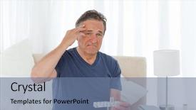  Presentation with capsules pills pill doctor prescription - Beautiful presentation theme featuring colorful swallows - sick man taking his pills backdrop and a  colored foreground