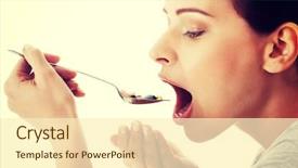  Presentation with pills - Theme consisting of lakshmana temple western temples of khajuraho india background and a tawny brown colored foreground