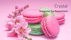  Presentation with cookies - Cool new presentation theme with colorful-sweet-macarons-or-macaroons backdrop and a lemonade colored foreground