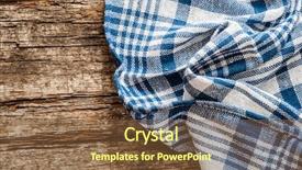  Presentation with tablecloth - Presentation design featuring colorful tablecloth covered on wood background and a  colored foreground