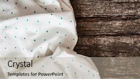  Presentation with odontology colorful 3d view - Cool new PPT theme with colorful tablecloth covered on wood backdrop and a  colored foreground