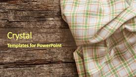  Presentation with tablecloth - Slide set enhanced with colorful tablecloth covered on wood background and a  colored foreground