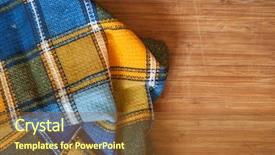  Presentation with tablecloth - PPT layouts having colorful tablecloth covered on wood background and a  colored foreground