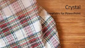  Presentation with colorful odontology 3d view for ted bundy - Audience pleasing slide deck consisting of colorful tablecloth covered on wood backdrop and a  colored foreground