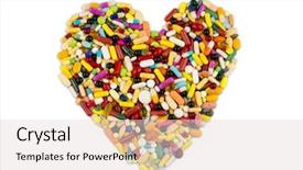  Presentation with heart failure - Theme consisting of colorful tablets arranged in heart background and a lemonade colored foreground