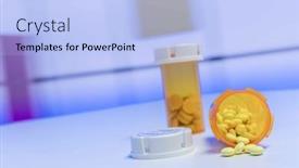  Presentation with capsules - Slide set consisting of colorful-tablets-with-capsules background and a light blue colored foreground