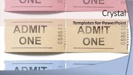  Presentation with blended colorful - Audience pleasing PPT layouts consisting of colorful tickets admit one set backdrop and a lemonade colored foreground