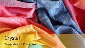  Presentation with colorful fabric - Audience pleasing theme consisting of colorful tie dyed fabric backdrop and a yellow colored foreground
