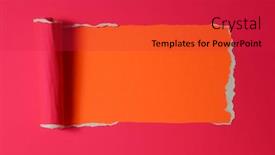  Presentation with space - PPT theme featuring colorful-torn-papers-with-blank background and a red colored foreground