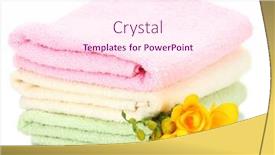  Presentation with white flowers - Presentation having colorful-towels-and-flowers-isolated background and a pink colored foreground