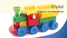  Presentation with toy - Amazing presentation design having colorful toy train with clipping backdrop and a blonde colored foreground