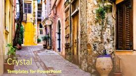  Presentation with crete island - Audience pleasing PPT layouts consisting of colorful-traditional-greece-series-narrow backdrop and a tawny brown colored foreground