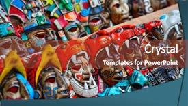  Presentation with ceramics - Cool new presentation design with colorful traditional mexican ceramics backdrop and a tawny brown colored foreground