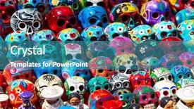  Presentation with ceramics - Slide set enhanced with colorful traditional mexican ceramics background and a teal colored foreground