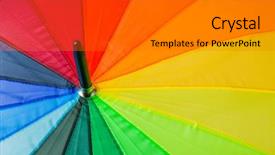  Presentation with colorful abstract movable - PPT layouts having colorful umbrella - abstract fashon background background and a gray colored foreground
