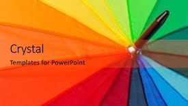  Presentation with umbrella - Theme having colorful umbrella - abstract fashon background background and a gray colored foreground