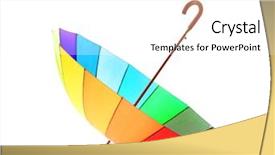  Presentation with bright colorful candy isolated - Theme consisting of colorful umbrella isolated on white background and a white colored foreground