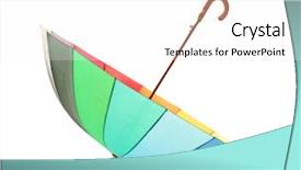  Presentation with bright colorful candy isolated - Presentation theme with colorful umbrella isolated on white background and a  colored foreground