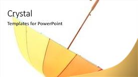  Presentation with umbrella - Beautiful presentation theme featuring colorful umbrella isolated on white backdrop and a white colored foreground