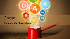  Presentation with vitamin - Audience pleasing presentation consisting of colorful vitamins coming backdrop and a  colored foreground