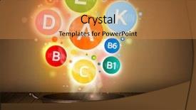  Presentation with healthy food - Amazing presentation design having asian with blue puzzle backdrop and a  colored foreground.