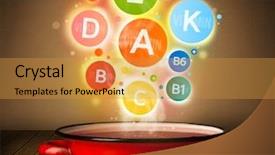  Presentation with gardening healthy food cooking - Amazing slide set having colorful vitamins coming backdrop and a gold colored foreground