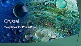  Presentation with water drops - PPT theme having colorful water drops background background and a navy blue colored foreground