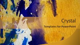  Presentation with abstract watercolor - Cool new presentation with colorful watercolor abstract 2 backdrop and a gold colored foreground