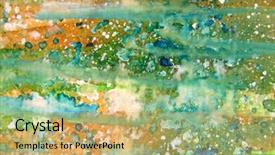  Presentation with abstract watercolor - Slides consisting of colorful watercolor abstract 2 background and a yellow colored foreground