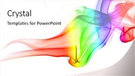  Presentation with mystical - Beautiful PPT theme featuring colorful wave - abstract mystical multi colored smoke backdrop and a white colored foreground