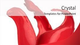  Presentation with paint - Presentation theme enhanced with colorful wave - colored paint splashes isolated background and a red colored foreground
