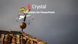  Presentation with weather - Beautiful PPT layouts featuring colorful weather vane with cock backdrop and a gray colored foreground