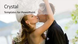  Presentation with bride - Amazing PPT theme having colorful wedding shot of bride backdrop and a lemonade colored foreground