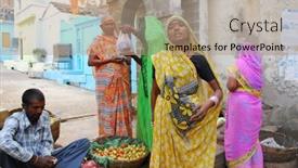  Presentation with women india - Presentation having several layered slices of deli fresh provolone cheese background and a blonde colored foreground