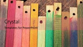  Presentation with colorful impressionist style artistic color - Audience pleasing slide deck consisting of colorful wood stain color test backdrop and a coral colored foreground