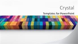  Presentation with blocks - PPT theme having colorful-wooden-blocks-aligned background and a white colored foreground