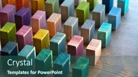  Presentation with blocks - Slides enhanced with colorful-wooden-blocks-placed background and a ocean colored foreground