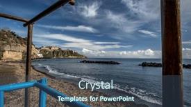  Presentation with hut - Slide deck having colorful-wooden-hut-on-chiaiai background and a  colored foreground