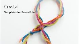  Presentation with yarn - Presentation design consisting of colorful woolen yarn close up background and a white colored foreground