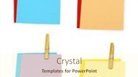  Presentation with writing - Slide set featuring colorful-writing-paper-held-together background and a cream colored foreground