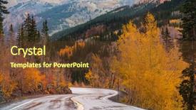  Presentation with fall season - Slide deck consisting of colorful yellow autumn in colorado background and a tawny brown colored foreground