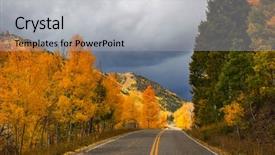  Presentation with fall season - Presentation having colorful yellow autumn in colorado background and a light gray colored foreground