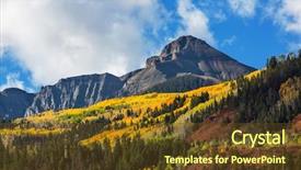  Presentation with fall season - Presentation theme having colorful yellow autumn in colorado background and a tawny brown colored foreground