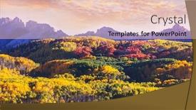  Presentation with fall season - Audience pleasing presentation theme consisting of colorful-yellow-autumn-in-colorado backdrop and a lemonade colored foreground
