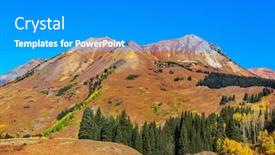  Presentation with fall season - Colorful PPT layouts enhanced with colorful-yellow-autumn-in-colorado backdrop and a teal colored foreground