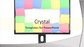  Presentation with history old paper computer - Amazing theme having colorfull frame - sticky note papers on computer backdrop and a blonde colored foreground