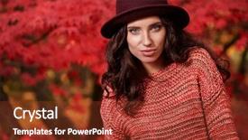  Presentation with beautiful flower elegant - Presentation design with colorfull leafe - beautiful elegant woman background and a tawny brown colored foreground