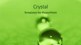  Presentation with water leaf - Presentation featuring colorfull leafe - water drop on a leaf background and a  colored foreground