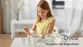  Presentation with happy holidays - Cool new theme with coloring eggs by liquid dye backdrop and a mint green colored foreground