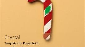  Presentation with cane - Audience pleasing slide deck consisting of coloroful cookie in the shape of a candy cane and the text feliz navidad merry christmas in spanish on an orange background backdrop and a yellow colored foreground